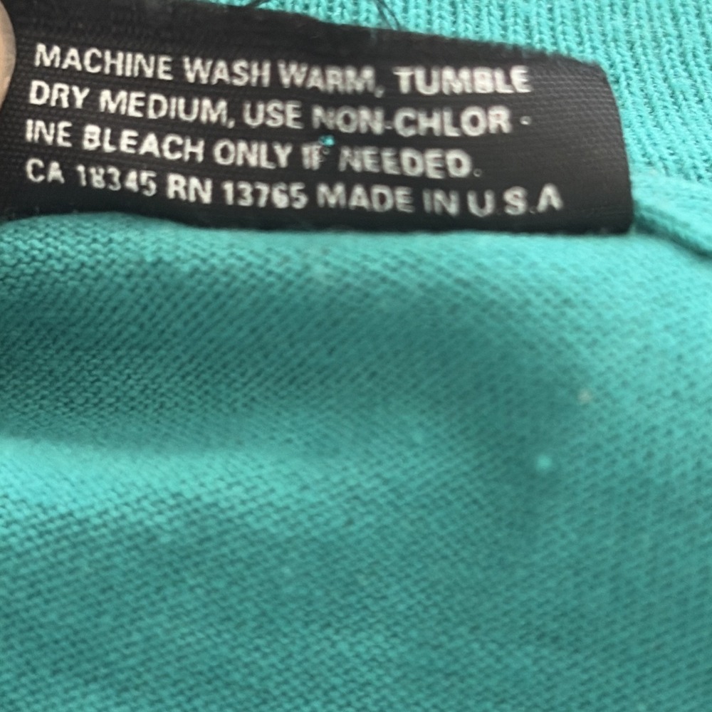 Vintage Califorina Cows Teal Shirt Single‎ Stitched Made in USA Adult Size Large - Picture 6 of 11